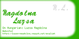 magdolna luzsa business card